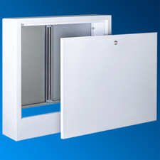 Verteilerschrank Aufputz  für Fußbodenheizung Verteilerkasten AP weiß lackiert