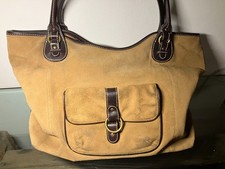 Ralph Lauren Wildleder Shopper Tasche Boho groß Leder braun hellbraun