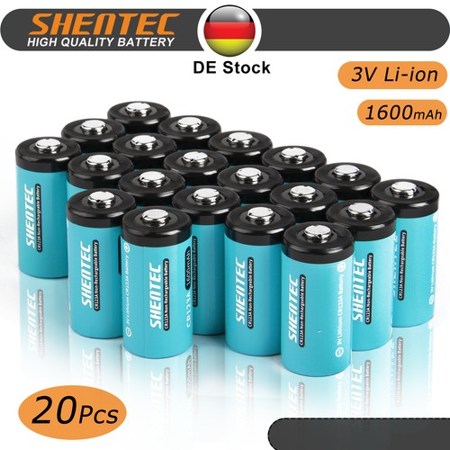 20x cr123a 1600mah - 3v, li-ion