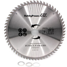 Sägeblatt 60 Zähne Ø 250 mm für ELU TGS 172, TGS 173, TGS 271, TGS 273, TKS 170