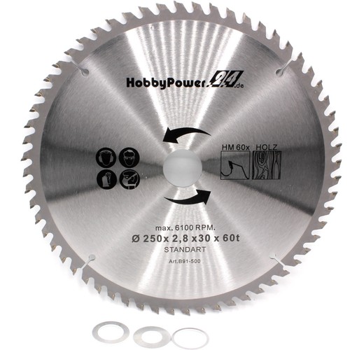 Sägeblatt zähne 250 mm - 60,