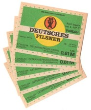 DDR 5 x 1 Bieretikett BT BIESENTHAL Konsum Schwedt/Oder GK Berlin *b1222