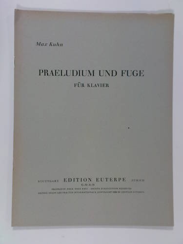 Klavier max kuhn praeludium - klavier,