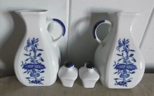 Kahla  K&S Porzellan Zwiebelmuster Ol-Essig Flaschen  a'200ml