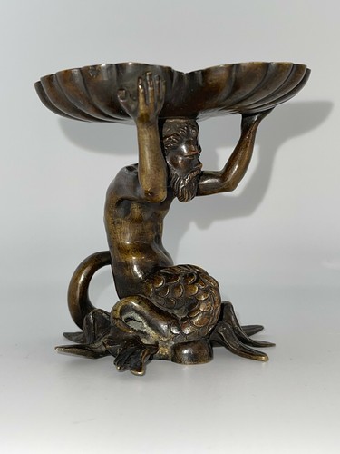 Bronze figur triton meermann - figur,