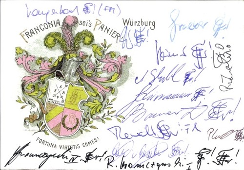 Studentika würzburg corps - ak,