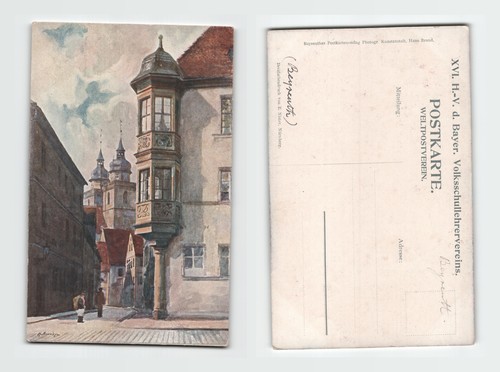 Bayreuther straßenszene - ak,