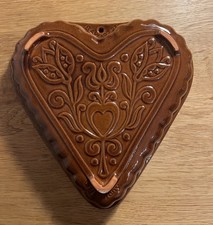 Bay Keramik W. Germany Herz-Kuchen-Form Modell 192 23 braun-glänzend Top Zustand