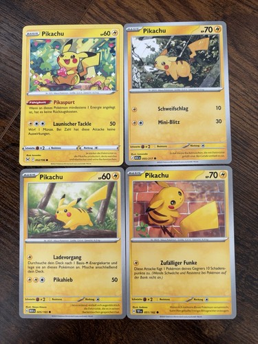 Pokemon pikachu karten - karten, 4er