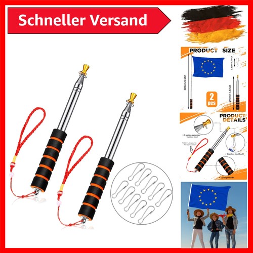 Tragbarer teleskop fahnenmast - tragbarer,