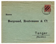 Marokko 1901 grüne BEDARFS-GA-UMSCHLAG Borgeaud Tanger (DA1704