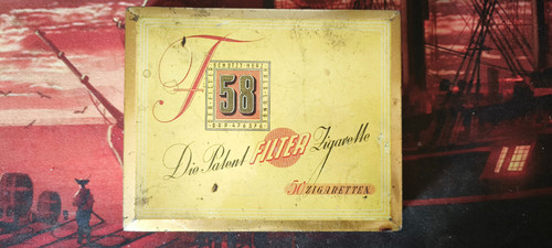 Leere blechschachtel 58 - leere, f