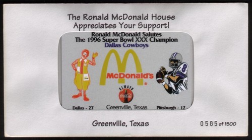 Mcdonald 1996 super - bowl, xxx
