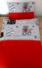 Katzen Puppenbettwäsche  Set