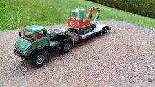 Mercedes Unimog von Corgi mit Tieflader und Bagger 1:50/1:43 CONRAD-WSI-NZG-SIKU