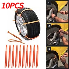 10X Anti Rutsch Schnee Ketten für Auto Kabel binder SUV LKW Schlamm Eis Ketten