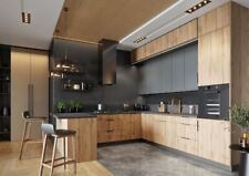 EINBAUKÜCHE  KÜCHENZEILE BONO EICHE   290  x 240 x 90 CM  ERWEITERUNGEN #L22207