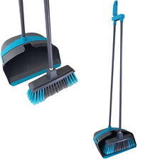 Kehrset Besen Kehrgarnitur Kehrschaufel mit langem Stiel Handfeger Handbesen