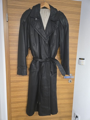 Echtleder trenchcoat schwarz - trenchcoat,