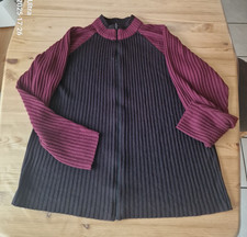 DIESEL® Strickjacke, Wolle, Schwarz/Weinrot, Gr. XL (009)