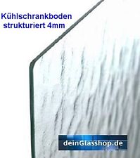 Kühlschrank Glasboden Einlegeboden Ersatzglas Echtglas strukturiert Maßzuschnitt