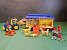 Playmobil Zirkus-Traktor aus 3734-u. Raubtier-Käfigwagen aus 3727-A/1991, o.OVP!
