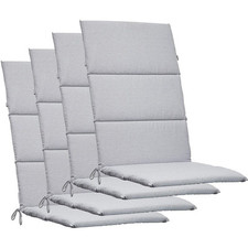 Kettler Sessel Gartenstuhl Hochlehner Auflage SEE Design 8009 grau 4 Stück