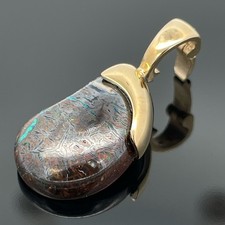 ANHÄNGER AUS 375/- GG MIT YOWAH NUSS OPAL TERRA OPALIS SCHMUCKJAGD