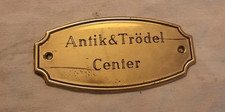 Altes Messingtürschild "Antik