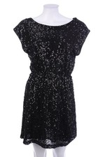 H&M Kleid Pailletten S schwarz