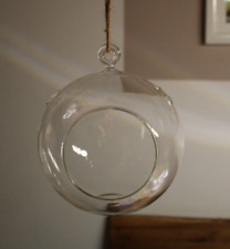 Hängende Glaskugel, Durchm. 15 cm, Fensterdeko Glaskugel z.Bepflanzen o. Dekor.