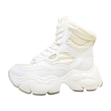 Buffalo BINARY SNOW LACE UP BOOT Damenschuhe Stiefel Schnürer Weiß