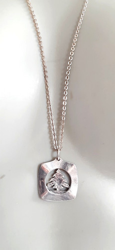 Silber design anhänger - silber,