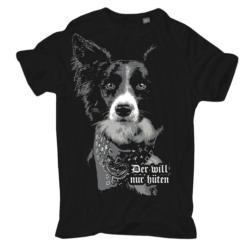 Herren shirt border - t-shirt, collie