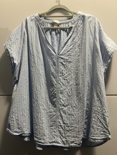 H&M Bluse, Blau-Weiß