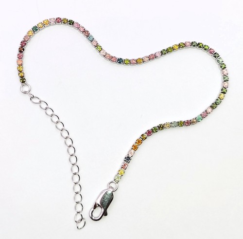 Turmalinarmband farbig 925 - turmalinarmband,