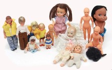 PUPPENSTUBE Püppchen Gelenkpuppe  Puppe Biegepuppe Celluloidpuppe 14tlg KONVOLUT