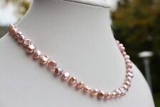 A25VV 45cm AAA Süßwasser Schmuck Perlenkette Halskette Collier barock Geschenk