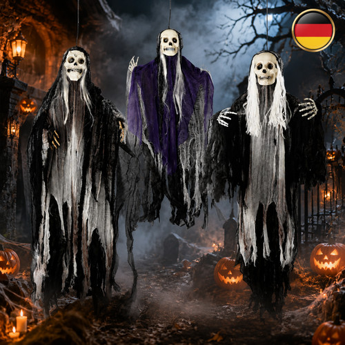 Geister halloween hängend 3er - geister,