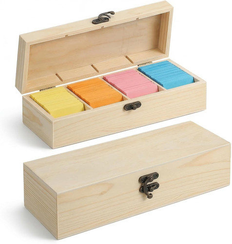 Karteikasten holz lernbox - karteikasten,