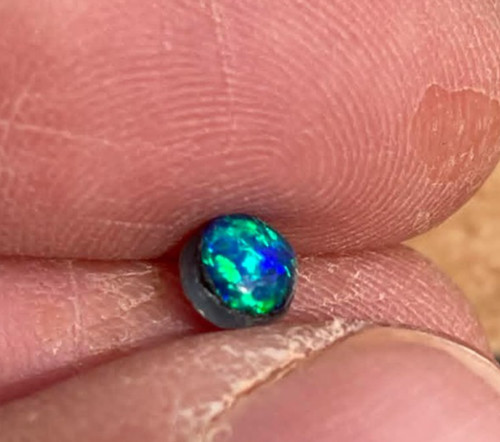 Black opal mintabie - opal, doublet