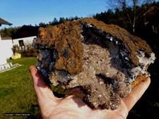 Hemimorphit mit Calcit von Mina Ojuela, Mapimi Durango Mexiko