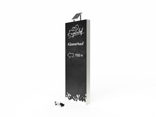 Werbepylon Solar mit Bodenleuchte, H=190 cm