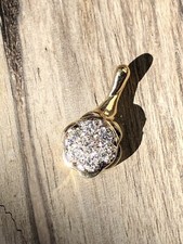 Diamant Gold Anhänger 585 Blume 14 Kt Für Goldkette Goldanhänger Blüte Brillant