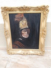 Gemälde Ritter mit Helm, Öl