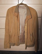 KAPRAUN Wildlederjacke Lederjacke , Gr. 48, cognac, feinstes Ziegenvelours