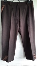 Damen Hose Stoffhose Dreiviertel Braun Gr.40