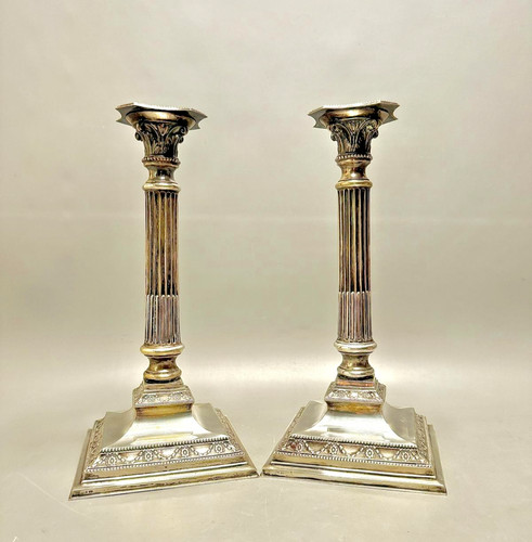 Kerzenleuchter 32cm silber - 2,