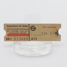 Fahrkarte Fahrschein Sammelkarte Für Kinder Lehrte