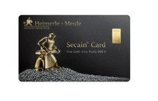Heimerle + Meule Goldbarren – 0,5 Gramm Secain Card - Fine Card 999,9 Gold ? **
